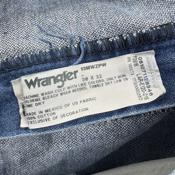 Wrangler Jeans Means 36x32 Cowboy Cut Original Fit George Straight Blue Rodeo - Picture 13 of 16